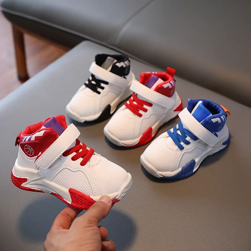 Zapatillas de correr para niños, zapatos cómodos de alta calidad, suela suave, transpirables, entrenamiento de baloncesto, 2022