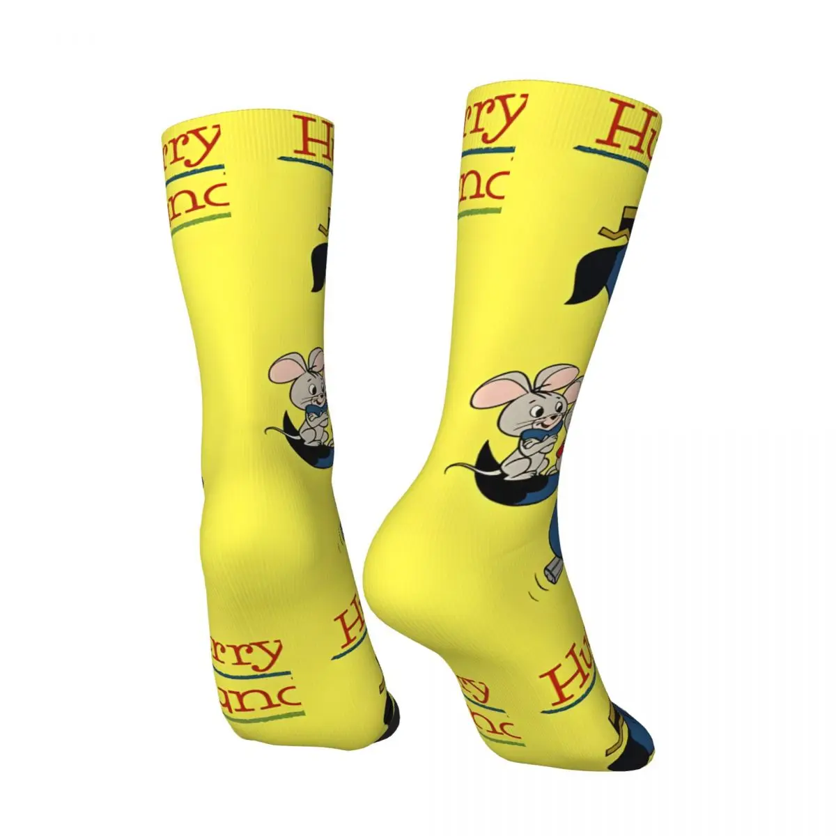 Funny Crazy compression Bike Sock for Men Hip Hop Harajuku H-Huckleberry Hound Show Happy Quality Pattern Printed Boys