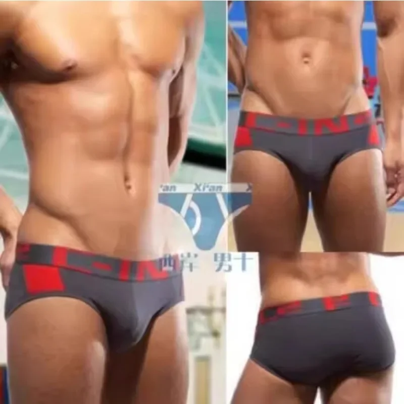 Simple and fashionable men's pure cotton briefs, pure cotton comfortable briefs D6666