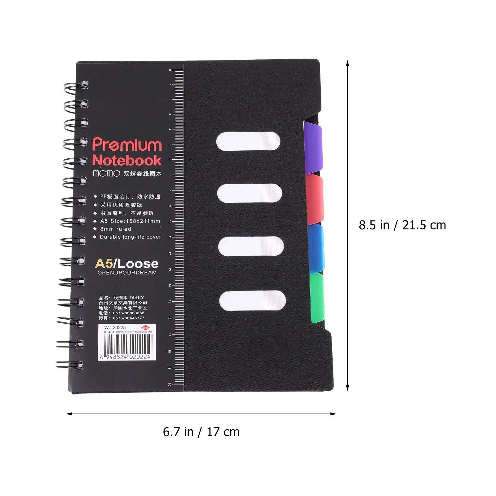 Multipurpose Lightweight Coil Notepad for Planning Scheduling Diary Note Taking Home Office School Travel Thickened Smooth Paper