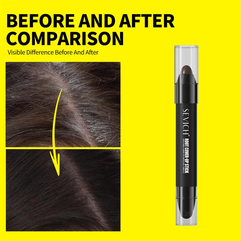 قلم صبغ الشعر لمرة واحدة من سيفيش، تغطية جذور رمادية فورية، كريم لون الشعر، غطاء مؤقت سريع، شعر أبيض قابل للغسل #3