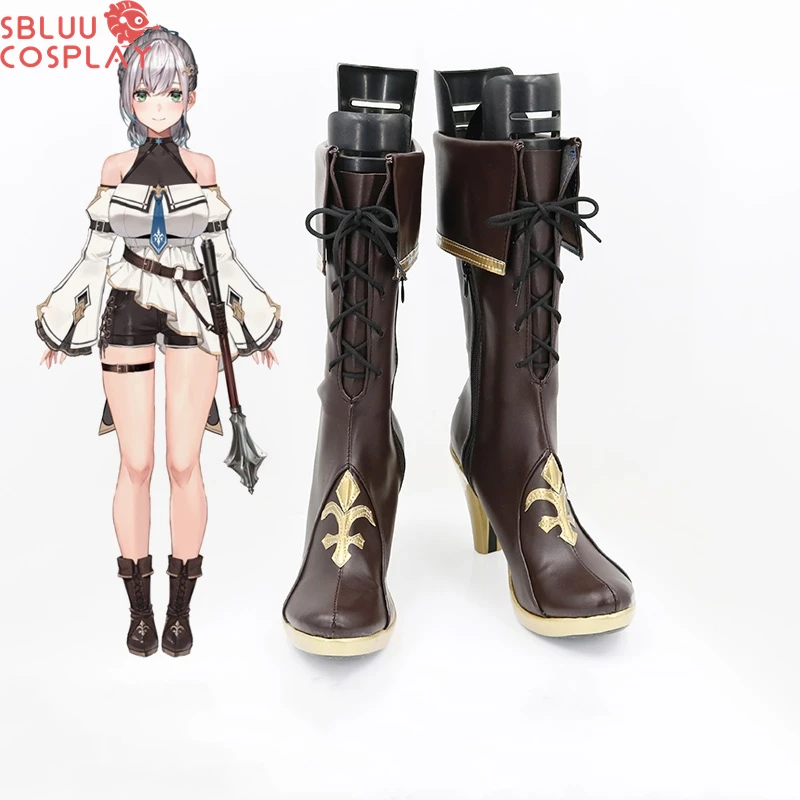 SBluuCosplay Virtual YouTuber Shirogane Noel Cosplay Shoes Custom Made Boots