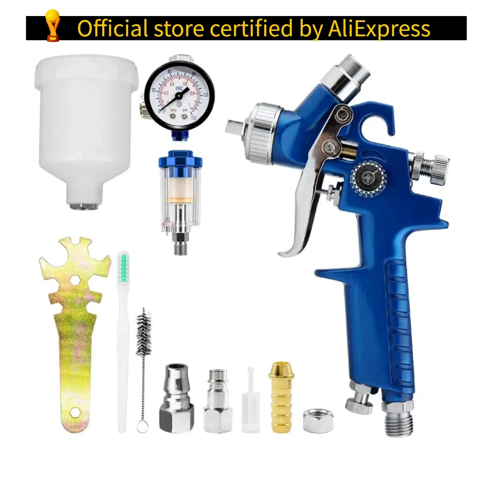 Paint Spray Guns 0.8/1.0mm Nozzles Airbrush 125ml HVLP Professional Pneumatic Paint Spray Gun For Painting Aerograph Cars Tools