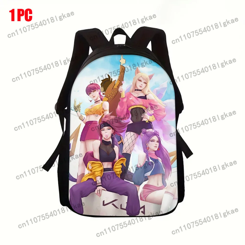 K-pop Group Anime Backpack with Korean Idol Characters (/K-Drama) - Large Capacity School, Laptop Compartment & Adjustable Strap