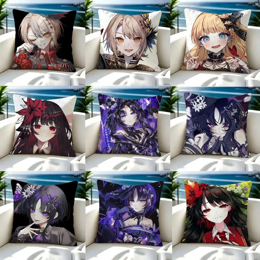 Magical Girl Witch Trials Cushion Cover Premium Skin‑Friendly Short Plush Pillow Cover, Airy Casual Cushion for Hotel Homestay