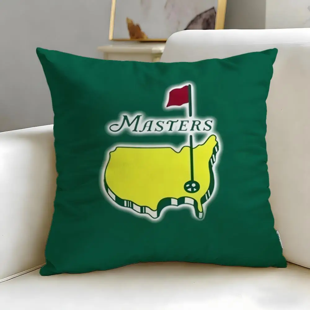 1pc Golf Sports Pillow Cover, Polyester 2D Double-Sided Printed Cushion Case, Masters Tournament Throw Pillow, Home Decor, Ideal