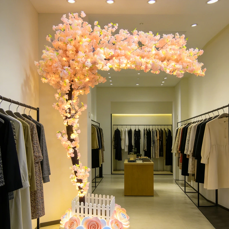 

Artificial Cherry Blossom Trees, Peach Blossom Trees and Wishing Trees Are Displayed in Shopping Malls and Hotels As Decorations