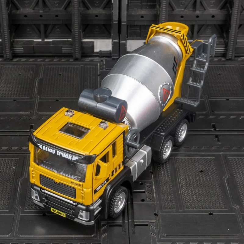

Simulation cement mixer model concrete engineering vehicle children pull back acousto-optic toy car birthday gift