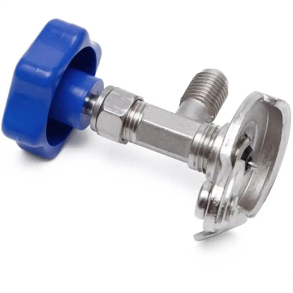 

1Pcs Stainless Steel Dispensing Valve Bottle Opener For Automobile 337B R12 R134A Silver Durable Valve Car Parts