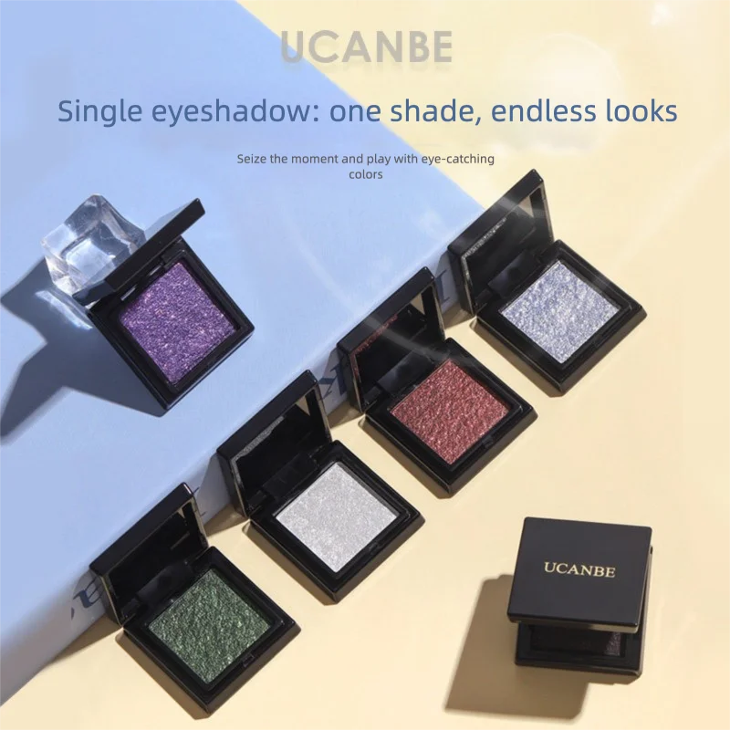 

Ucanbe Single Color Eyeshadow With Sparkling Pearlescent Fine Glitter Powder In Silver, Purple, Green, Diamond Ultra-shimmer