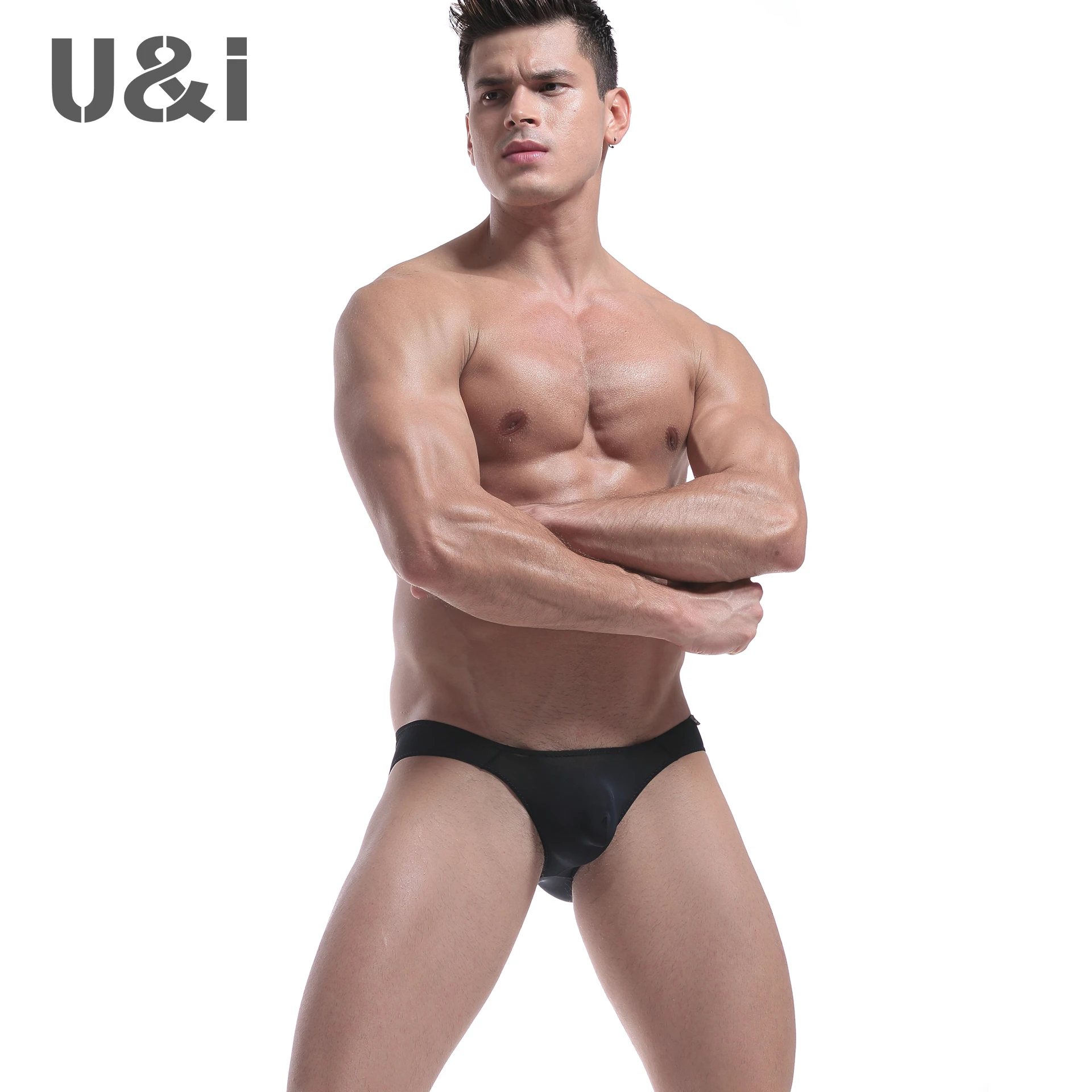 U&I Sexy See-through Breathable Triangular Underwear for Men Thin One-piece Exciting Testicle Support Bag