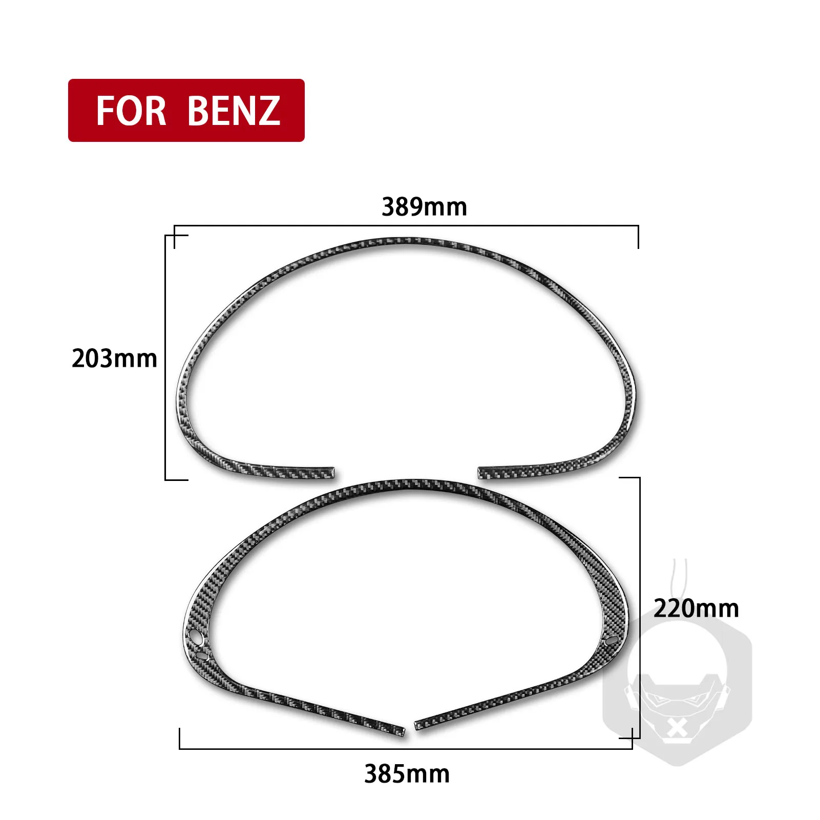For Benz C Class W203 2005-2007 Carbon Fiber Instrument Speedometer Surround Frame Cover Trim Car Interior Accessories Sticker view 4