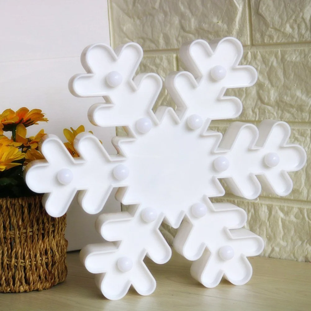 2 قطعة ندفة الثلج ضوء الليل ثلاثية الأبعاد Led مصباح تصميم مدمج الأبيض مكتب ضوء لعيد الميلاد حفل زفاف ديكور غرفة نوم المنزل #4