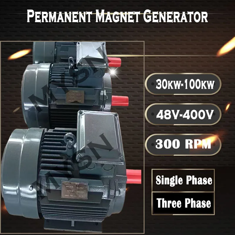 

30KW 50KW Gnerators Low Speed 110V 220V 230V 380V Gearless Permanent Magnet Generator Magnetic Dynamo Alternator High Efficiency