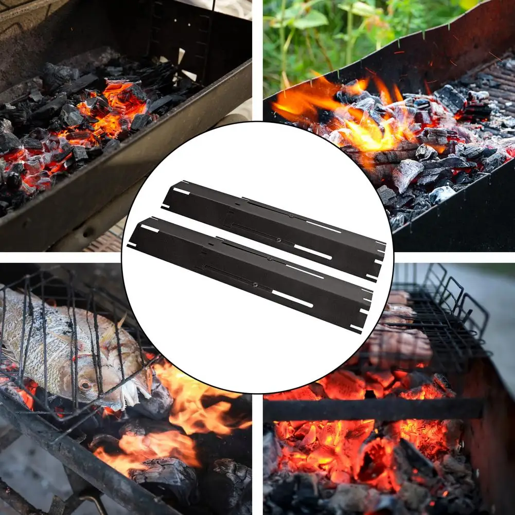 Burner Cover for Gas Grill Universal Burner Cover Heat Shield Adjustable Stainless Steel Flame Distributor for Gas for Grilling