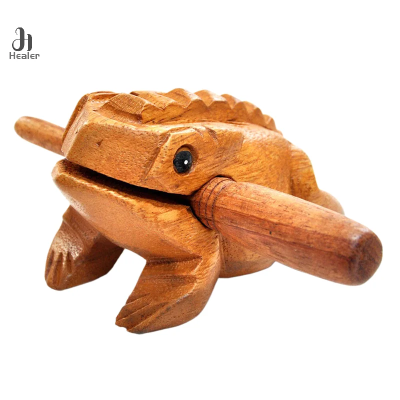 Lucky Thailand Wood Thailand Traditional Craft Wooden Lucky Croaking Musical Instrument Home Office Desk Decor Lucky Frog Crafts