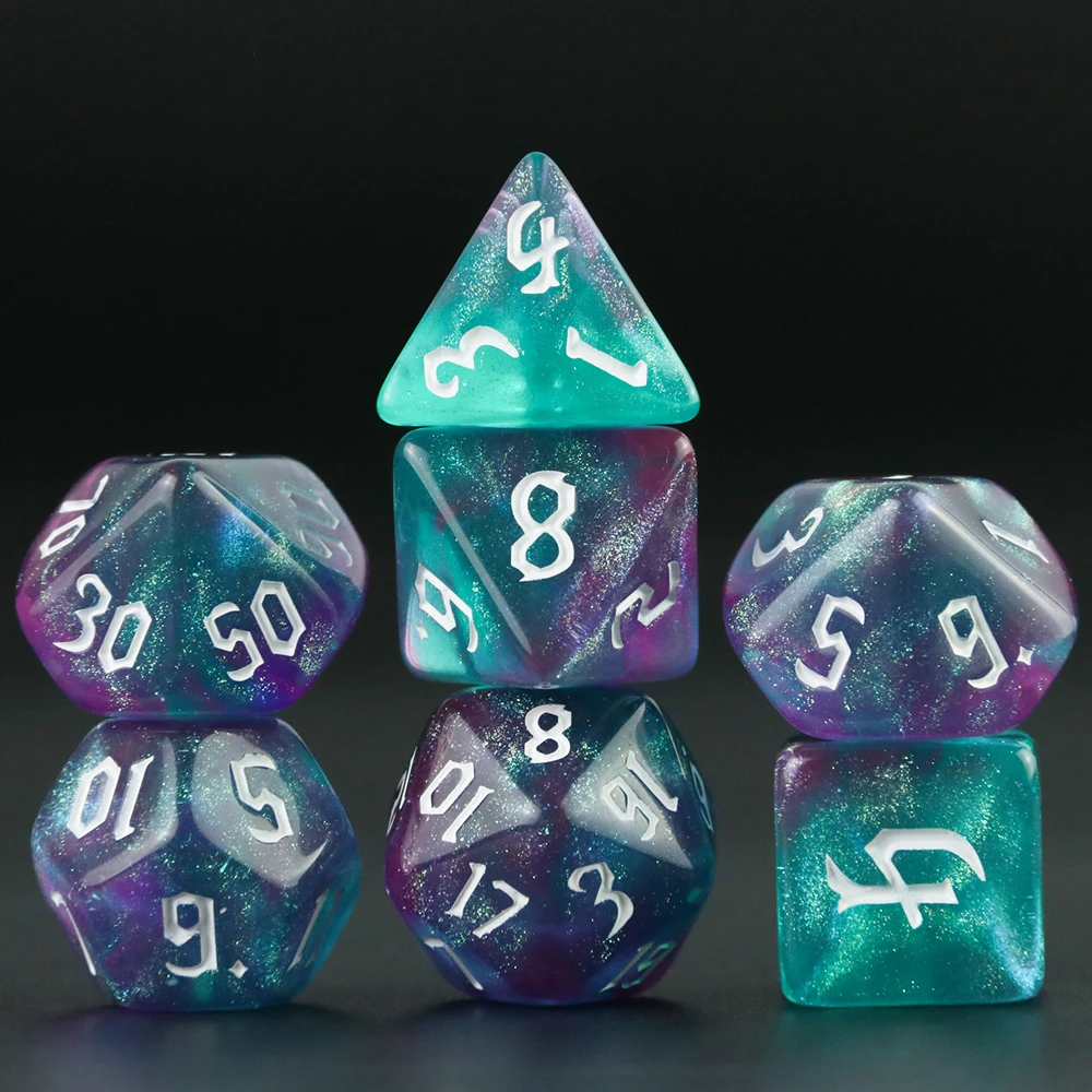 7-Piece Double-Color Polyhedral Dice Set