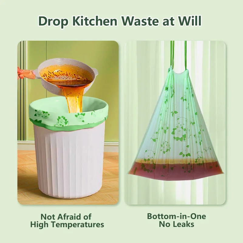 100PCS Thickened Drawstring Trash Bags 5
