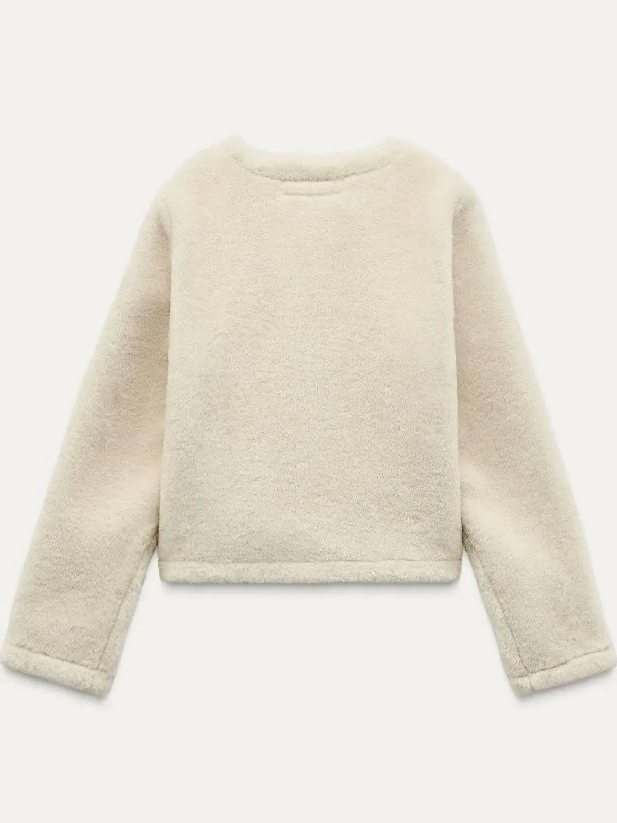 معطف نسائي جديد لعام 2025 من فراء الخروف مع زر معطف جلد Sli Commute Sle فضفاض مناسب طويل Sve معطف Ne مستدير #4