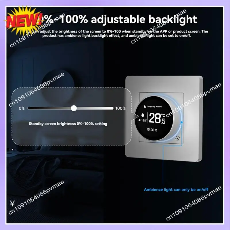 T24C Tuya Zigbee Smart Knob Thermostat Water Floor Heat Temperature Controller Works With Alexa Google Home A