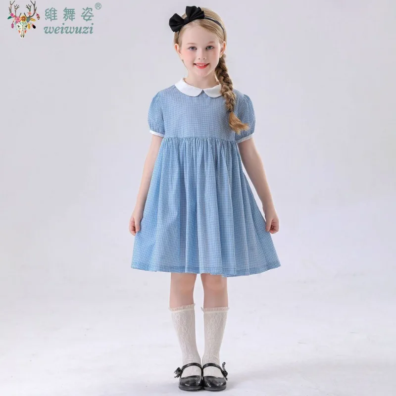 Disfraz de juego de rol de sirvienta Alice, vestido de sirvienta Lolita del país de las Maravillas, espectáculo de Halloween, vestido de actuación para niños, disfraz de fiesta elegante para niña