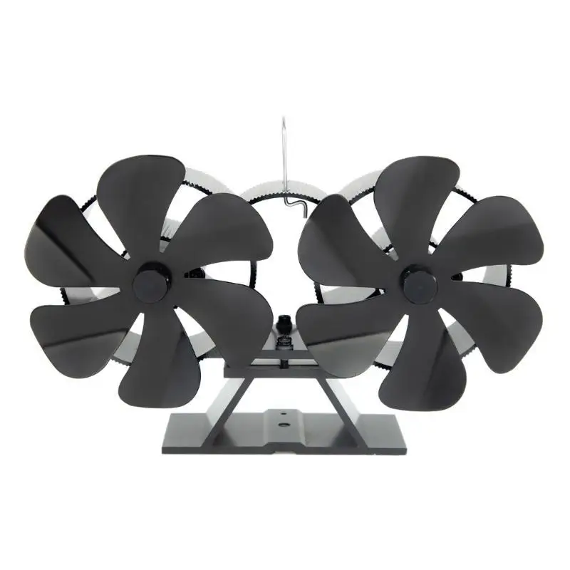 SF167T New 12 Fireplace Fan Dual Motors Large Air Volume for Wood Log Chimney Heat Powered Chimney Fan