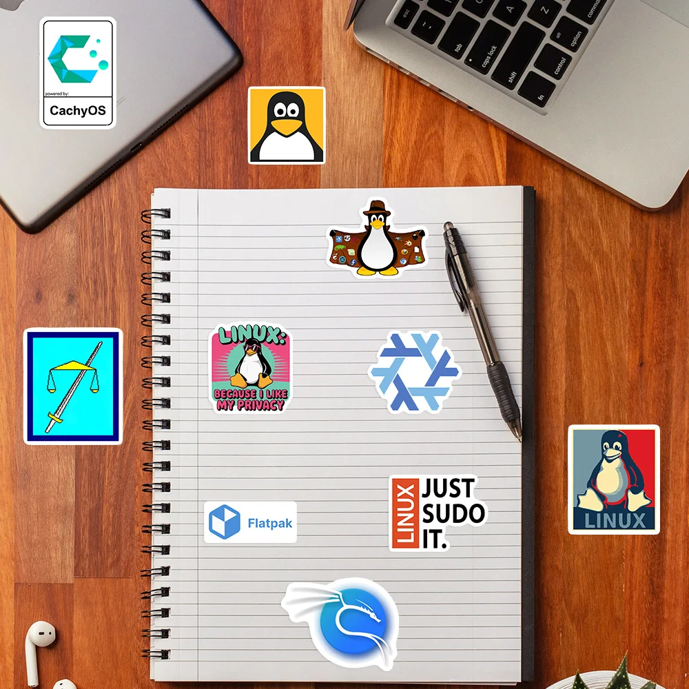 Cool Linux Open Source Sticker Vinyl Waterproof Decor DIY Toy Gift for Developer Programmer Laptop Skateboard Phone Case Luggage view 3