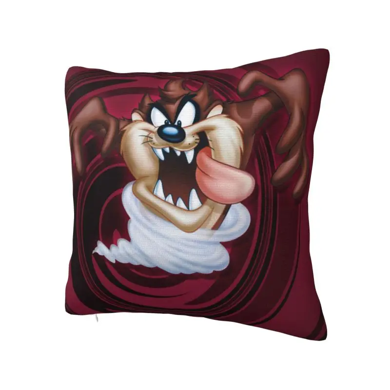 Custom Taz Tasmanians Devils Cushion Cover Home Decor Printing Cartoon Anime Throw Pillow Case for Car Two Side