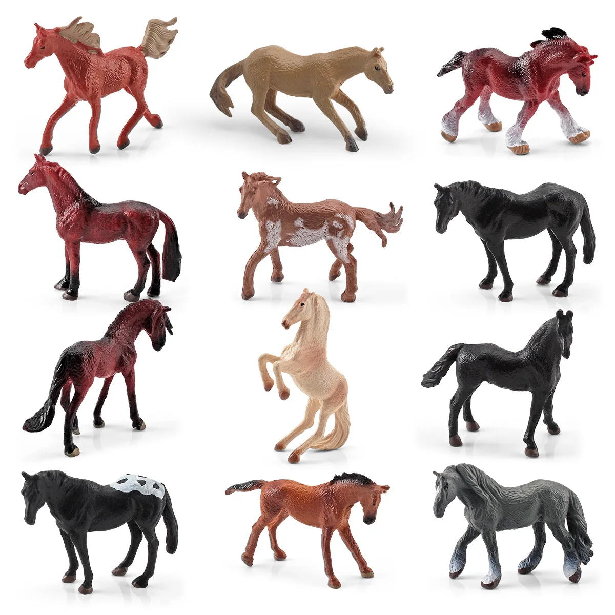 Cross-border Miniature Horse Model Shire Arabian Stallion Hanoverian Solid 12 Styles World Famous Horse Ornament
