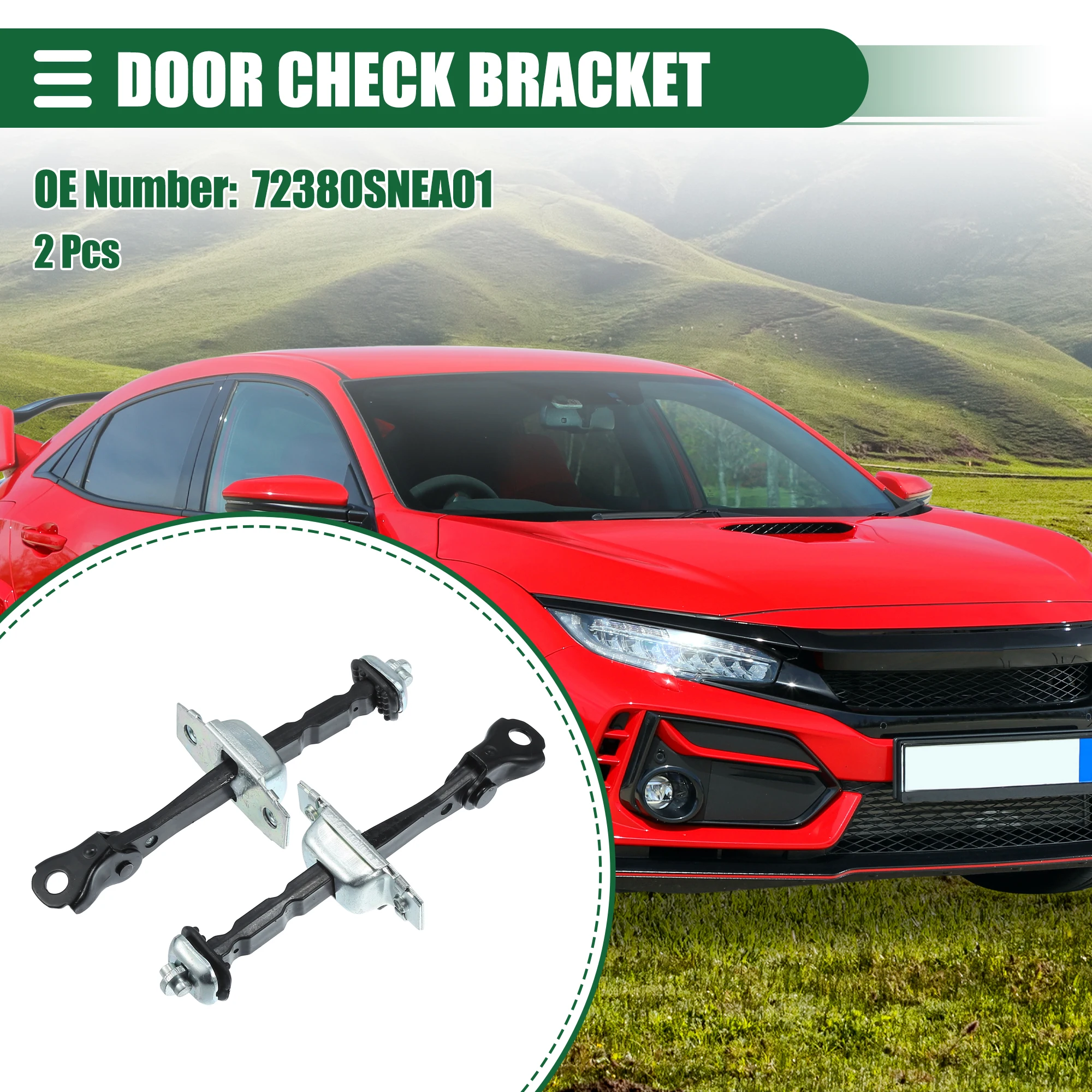 UXCELL 2 Pcs Right Door Check Strap Assembly for Honda Civic 2006-2011 No.72340-SNE-A01