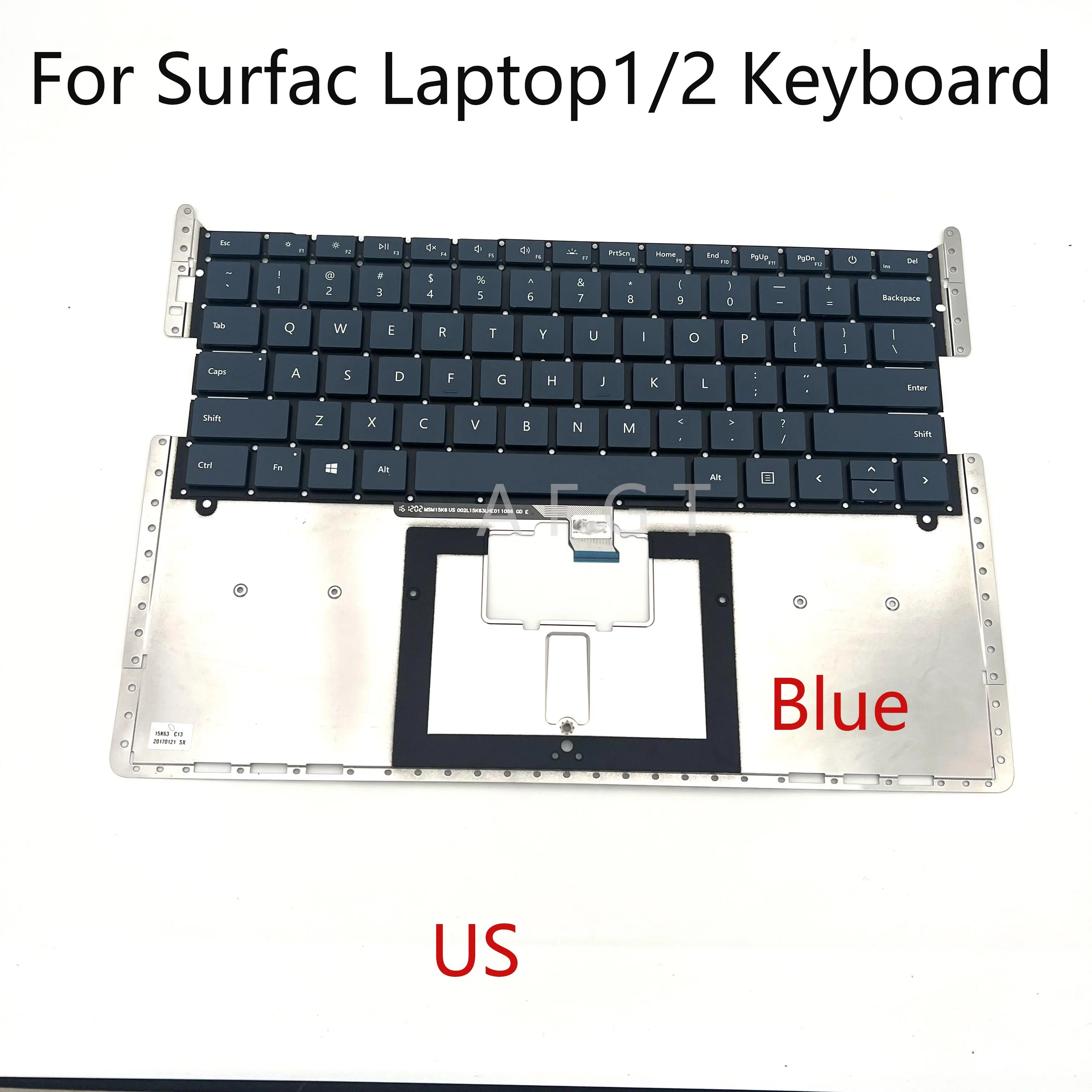 Teclado Original para Microsoft Surface laptop1/2 1769 1782 US UK DE SE BE, 13,5 pulgadas, rojo, azul, negro, gris, probado bien