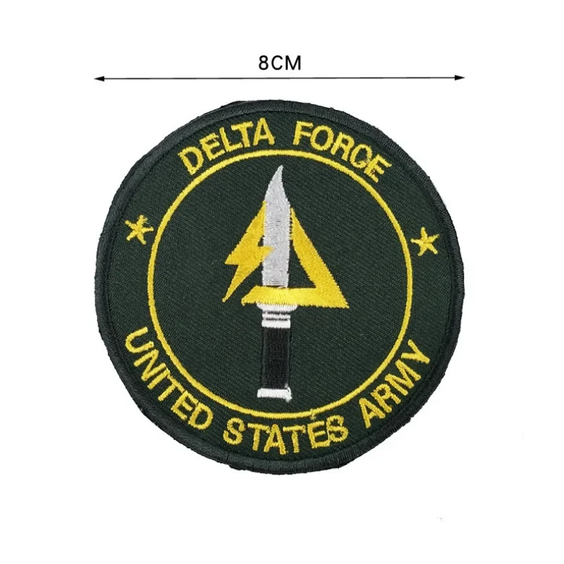 USAF United States Delta Embroidered Military Hook and Loop Patches War Badge Fans Paratroopers Shoulder Emblem Tactical Sticker