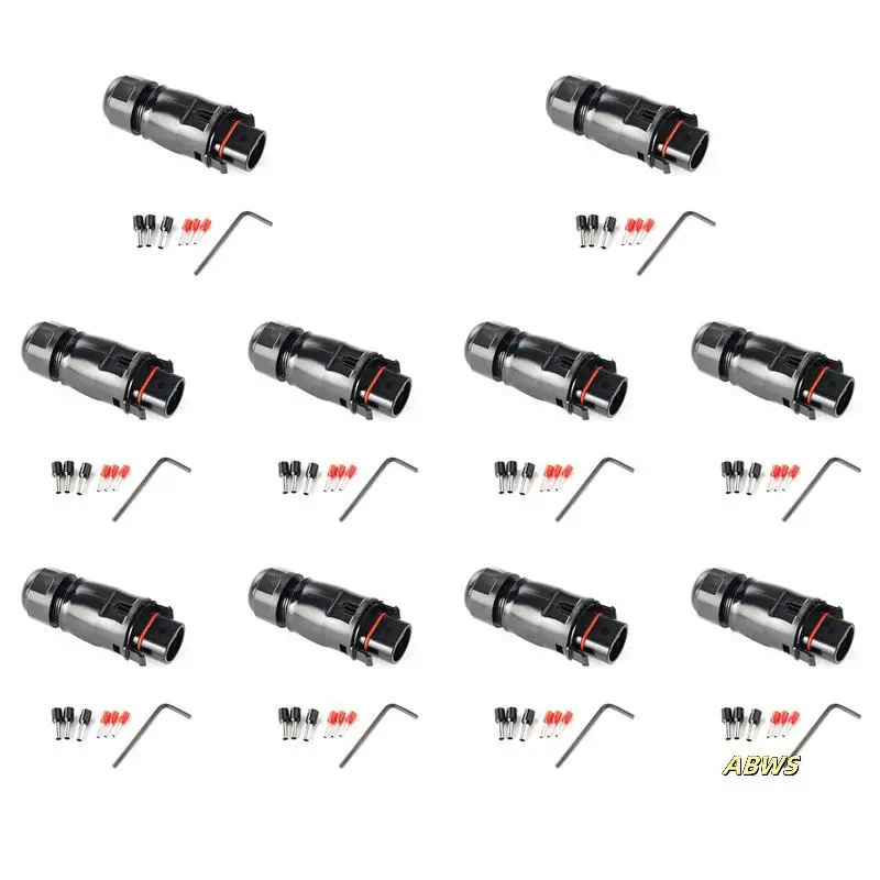 

10X Solar PV Connector Plug Waterproof IP68 4000V 40A For Solar PV System Panel Parallel Protection Kit LY01-Male
