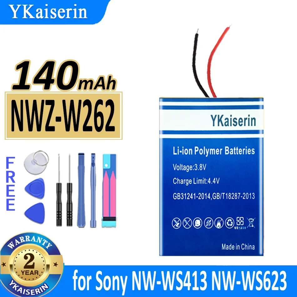 140mAh Sports Headphones Battery for Sony NW-WS413 NW-WS623 NW-WS625 NWZ-W273S NWZ-W274S NWZ-W252 NWZ-W262 401225 2 Cables