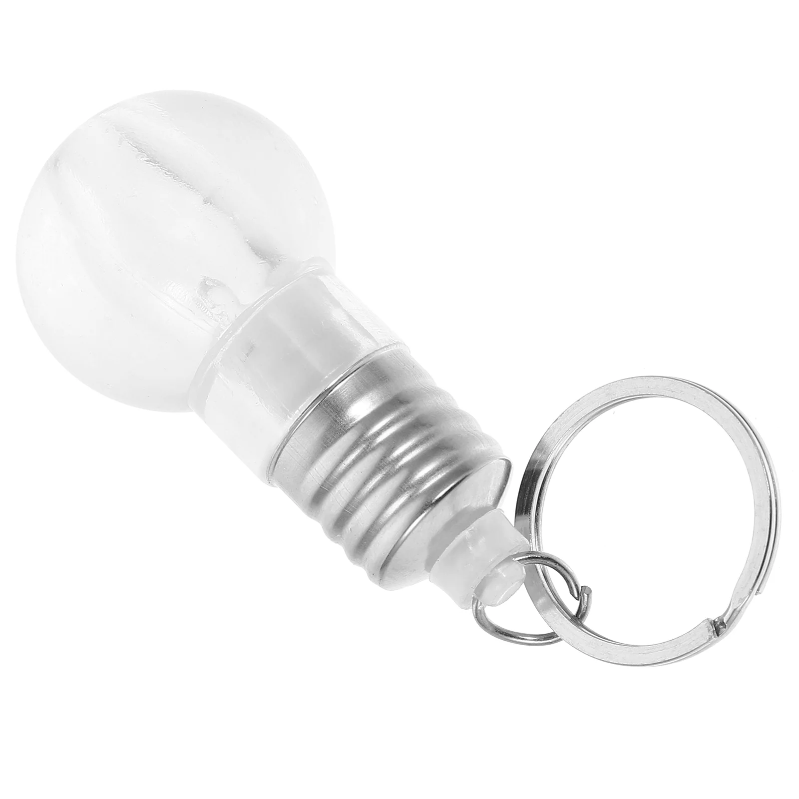 Senter LED Mini rantai kunci lampu Led berubah warna lampu bohlam Mini gantungan kunci