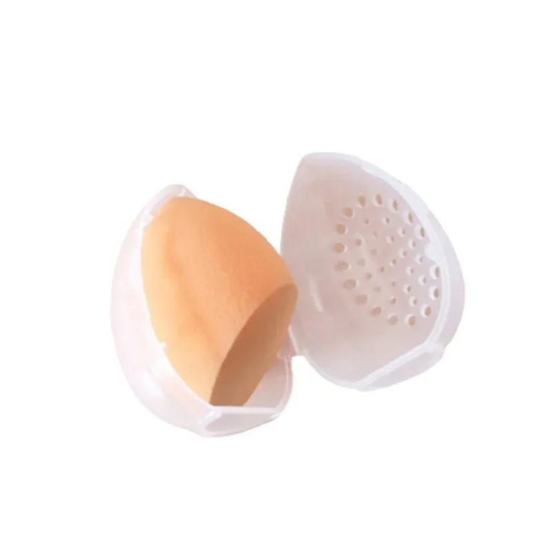 Shaped Empty Makeup SpongeOrganizer Rack Storage Box Holder Stand Drying Box Plastic Egg Cosmetic Puff  Portable Makeup Blender