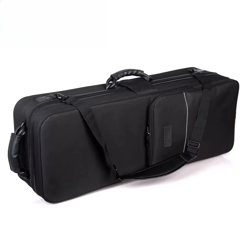 Tenor Saxophone Bag Waterproof Anti-Fall Hard Shell Backpack Wheels Pulley Made Durable Nylon
