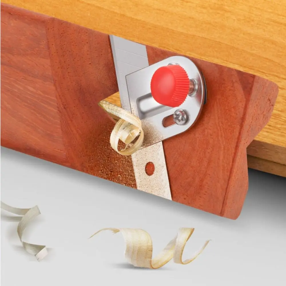 V-shaped Woodworking Chamfer Planer 45° Durable Wood Structure Manual Chamfering Tool Adjustable Angled Inverted Edge