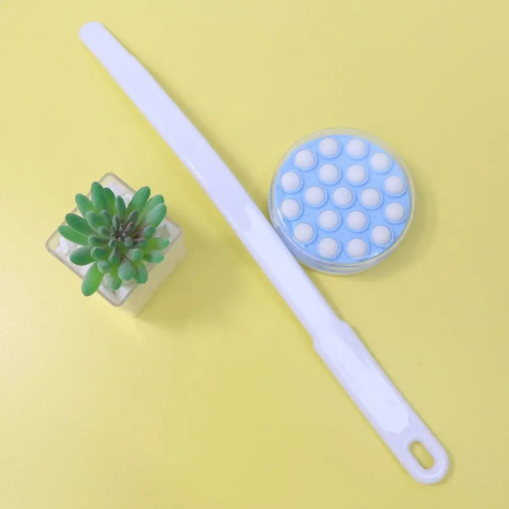 Handheld Shower Massage Brush Long Handle Easy Reach Lotion Applicator and Massager Anti-slip Detachable