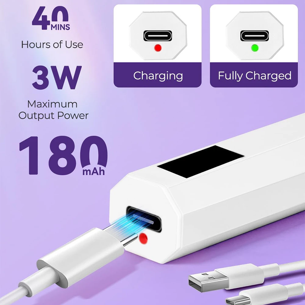 المحمولة مسمار مصباح يده توقيت صغير عرض الأسرة سريعة الجافة مصباح يدوي القلم قابلة للشحن مسمار مجفف آلة الأشعة فوق البنفسجية Led مسمار مصباح #4