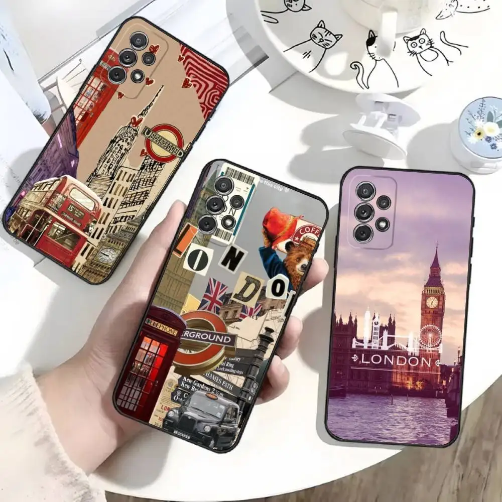 

London Big Ben Phone Case For Samsung S25,S24,S21,S22,S23,S30,Ultra,S20,Plus,Fe,Lite,Note,10 Black Soft Shell