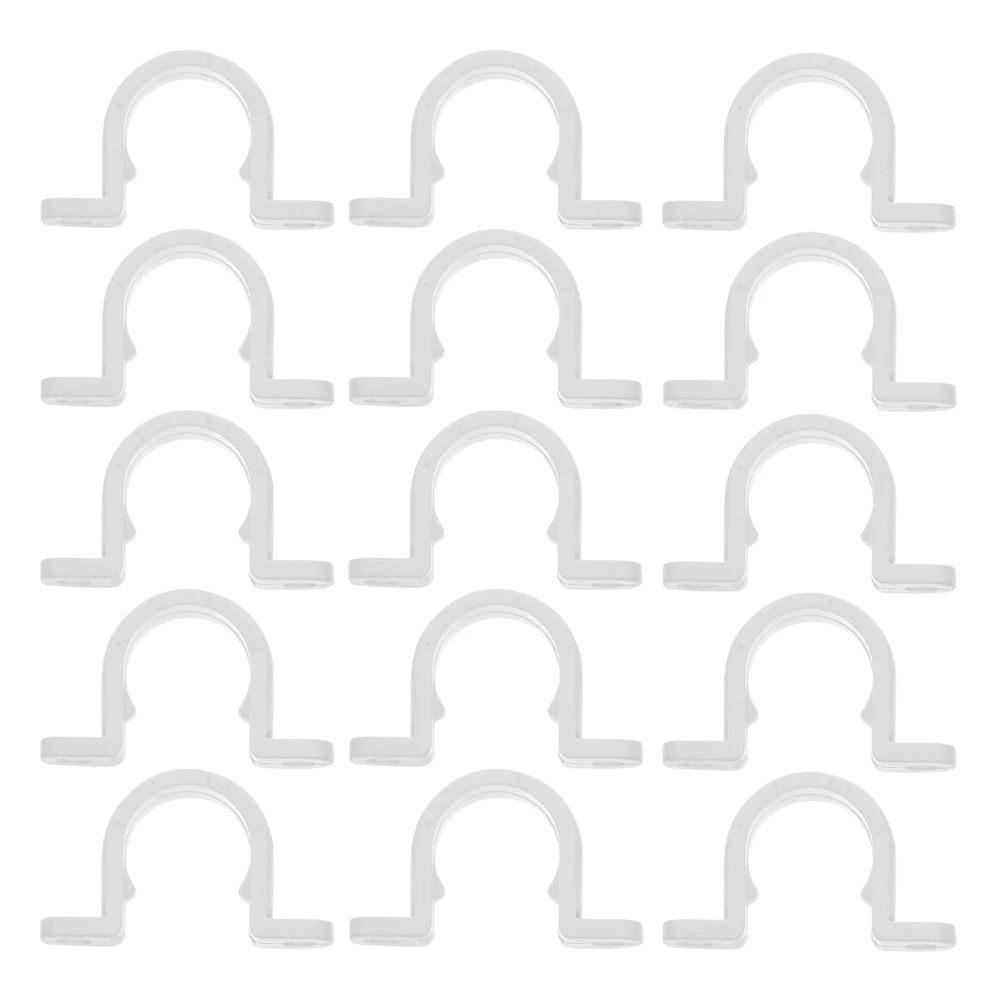 

20pcs Pvc Connectors U Clamps Heavy Duty Tube Fasten For Hose Clamp Pipe Strap Clips Plastic Tubing Connector Pipe Fixing Clamp