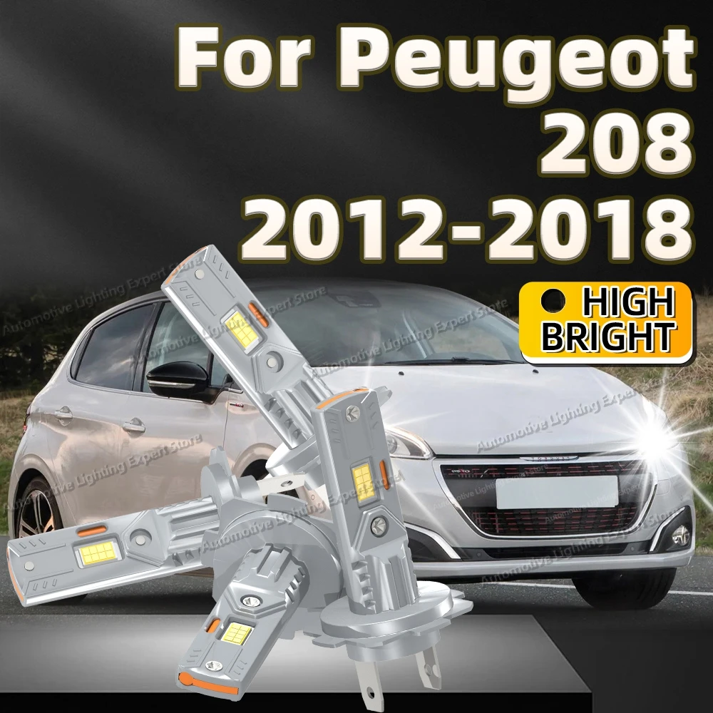 

2/4Pcs Led Car Light Bulbs Headlight 6000K Super Bright CSP For Peugeot 208 2012 2013 2014 2015 2016 2017 2018 Plug and Play