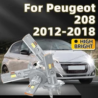 2/4 Uds Led superbrillante CSP bombillas de coche faro 6000K para Peugeot 208 2012 2013 2014 2015 2016 2017 2018 Plug and Play