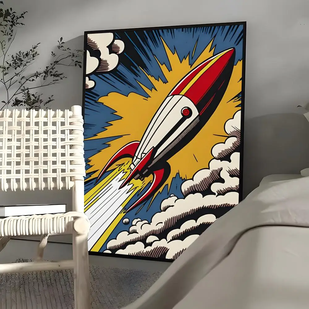 Roy Lichtenstein Pop Art Poster HD Art Sticky Wall Waterproof Home Living Room Bedroom Bar Aesthetic Decoration