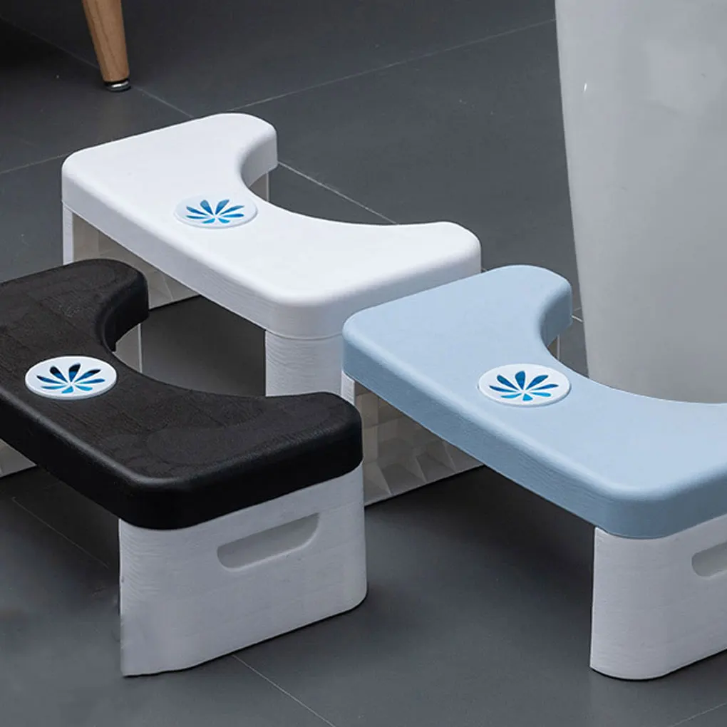 Folding Bathroom Stool Anti-slip Squatty Potty Removable Step Stool For Adult Constipation Children Older Toilet Step Foot Stool