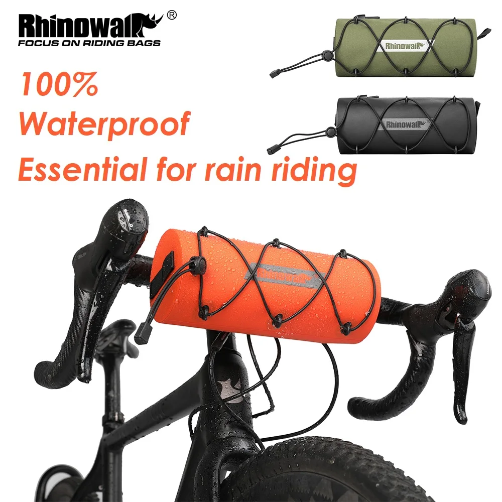 Rhinowalk Bike Bag Waterproof Bike Handlebar Bag Bicycle Handlebar Bag Bicycle Front Bag Storage Roll Bag Cycling Accessories