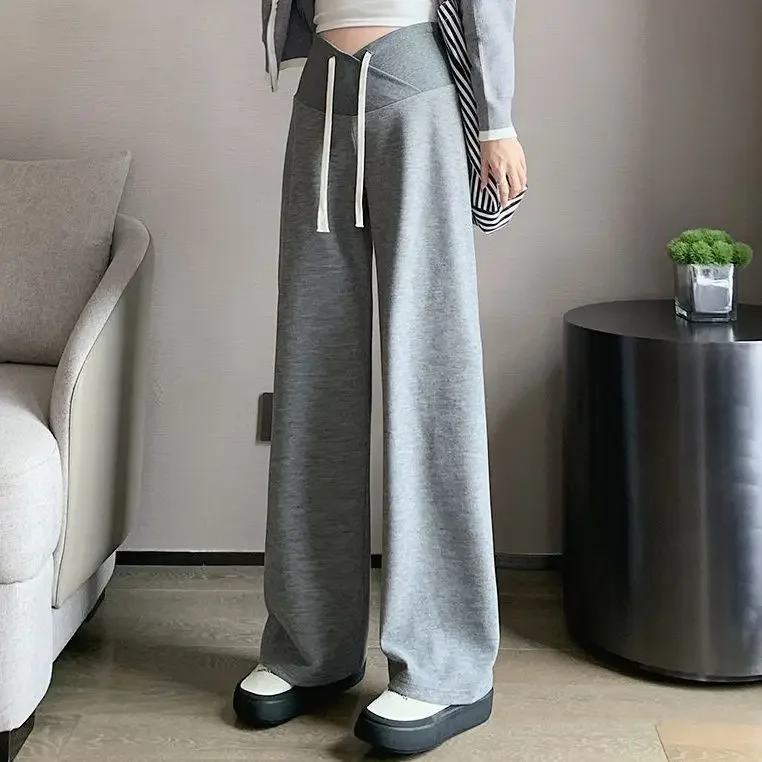 Maternity Pants Spring and Autumn Thin Section Low-waisted Wide-legged Pants Spring and Autumn New Casual Fall Pants