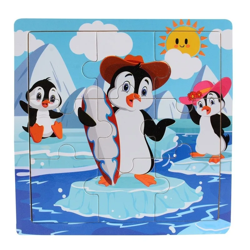 퍼즐 장난감 만화 플랫 직소 퍼즐 소년 소녀 학습 교육용 유아 장난감 보드 게임
