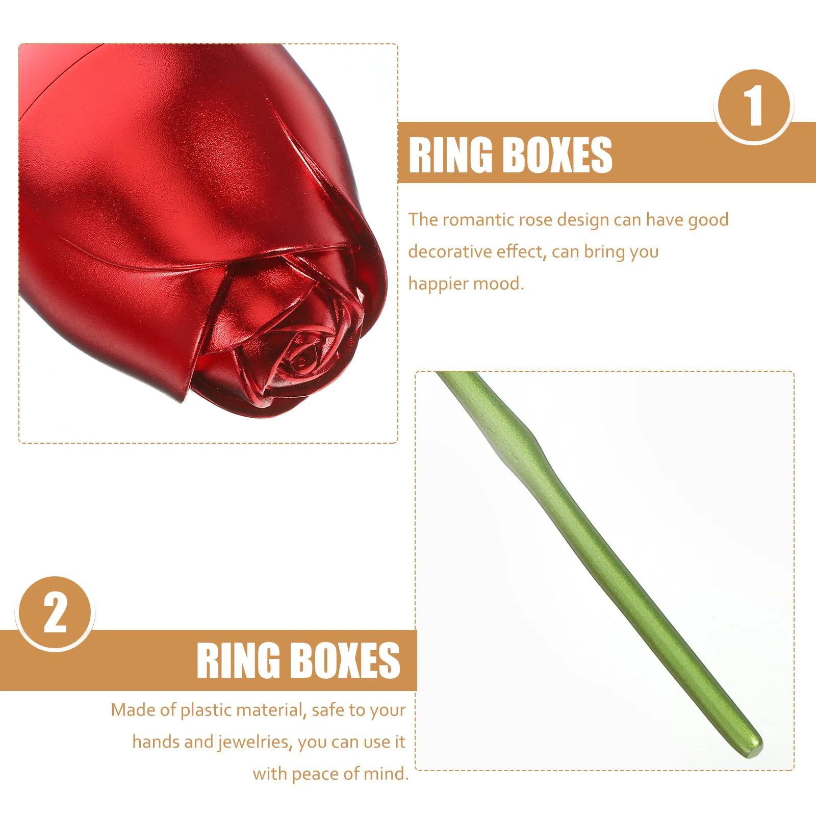 

Набор из 1 шт. подарочной коробки для роз с романтическим цветочным дизайном, коробка для обручального кольца, футляр для демонстрации кольца, подарок на свадьбу или девичник
